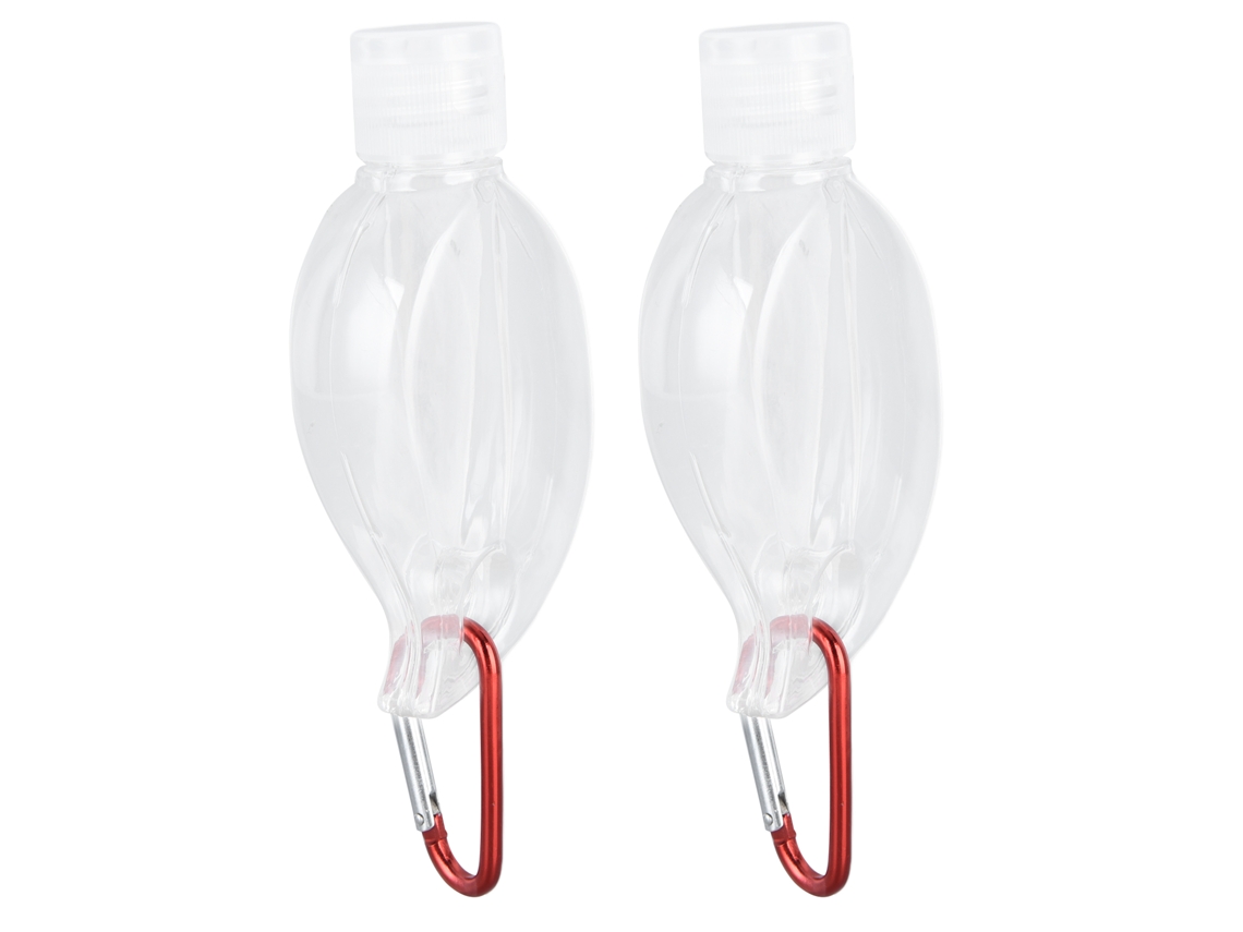 Baok-2 Juego de botellas de viaje de 50 ml con tapa abatible, de plástico, recargables, a prueba de fugas, lámina de azúcar