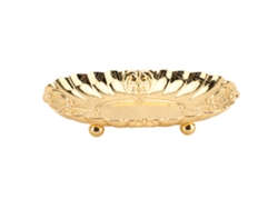 Bandeja Pequeña Ovalada De Metal Para Servir Frutas, Aperitivos Y Bufés - 15,2 X 8,8 X 3,1 Cm