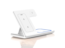 Cargador Inalámbrico Rápido De 30 W Con Indicador Led, Plegable 3 En 1 (blanco)