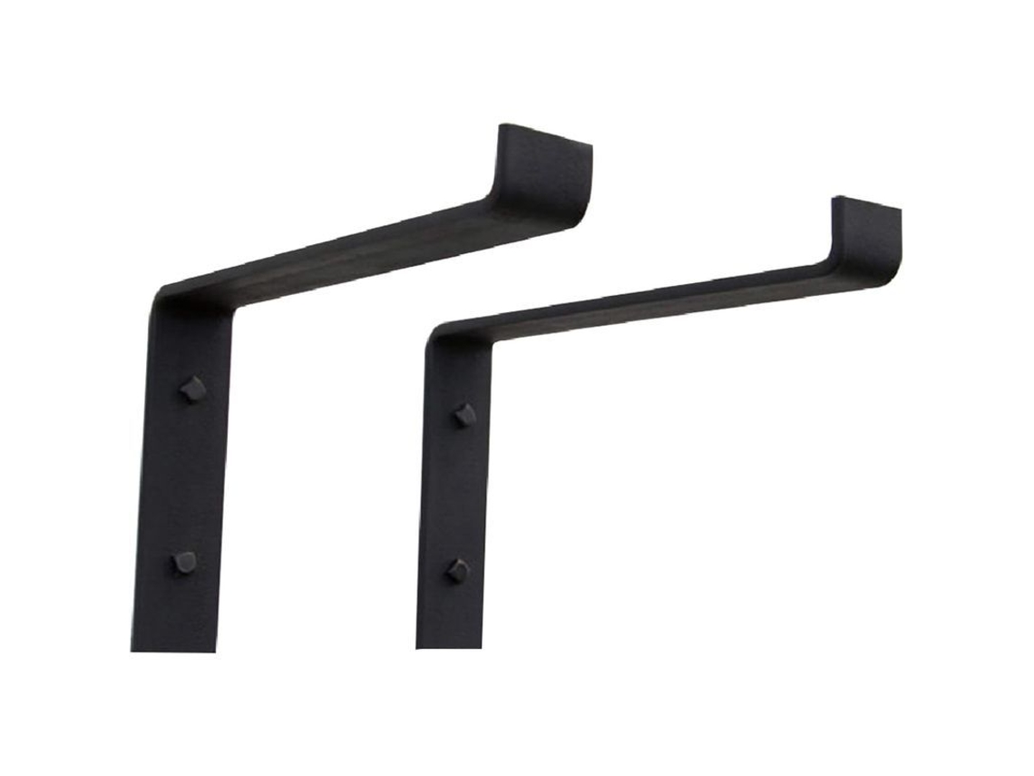 Suporte De Parede Lip, Suporte De Prateleira Flutuante Decorativo Diy, Aço, 2 Peças (10cm), Preto Com Parafusos De Fixação