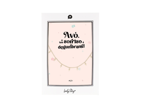 Collar Acero Dorado LOVELY STORY Rays Avo Your Smile is Stunning Bc231303-2Pt