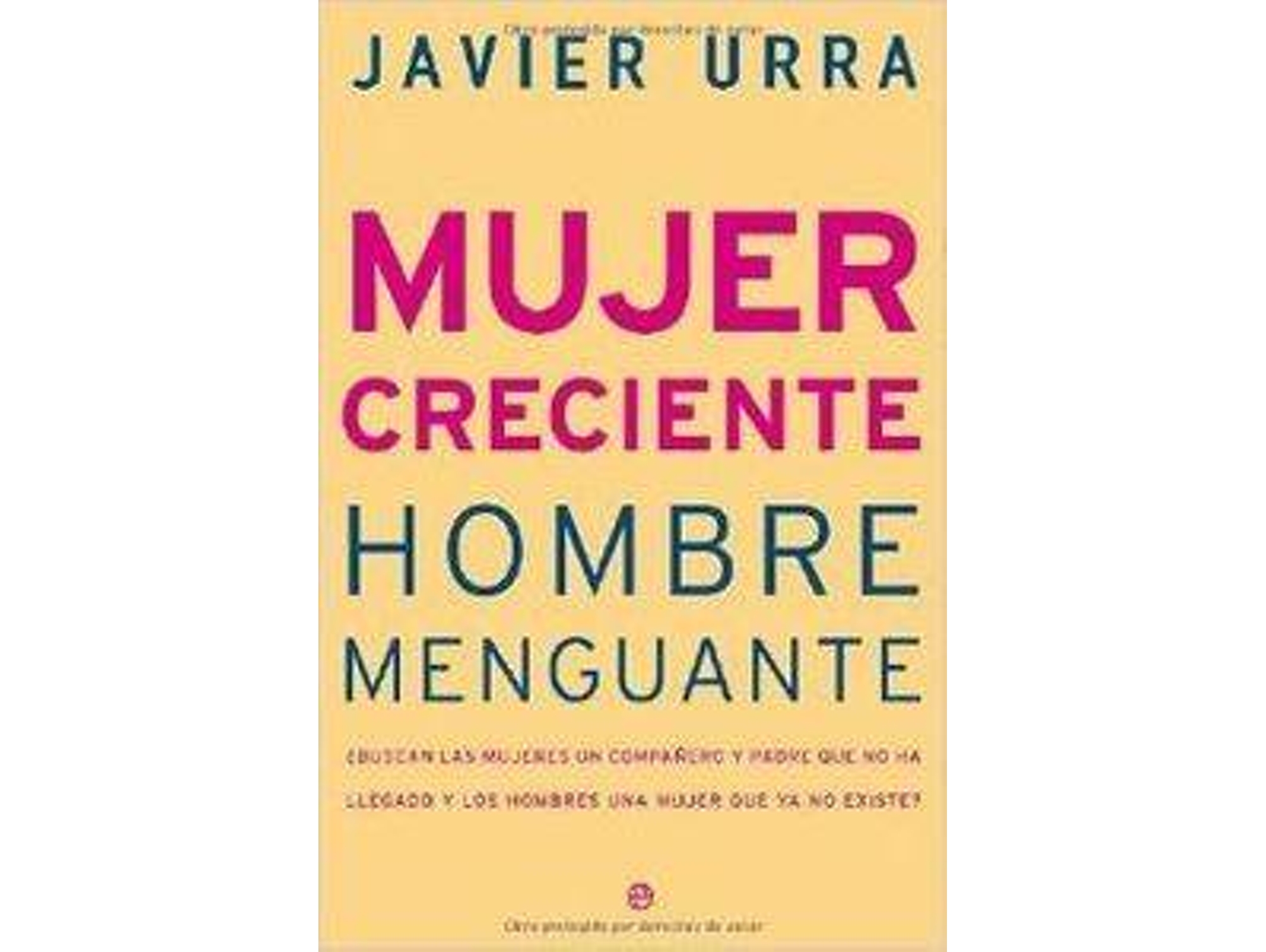 Libro Mujer Creciente, Hombre Menguante de Javier Urra (Español)