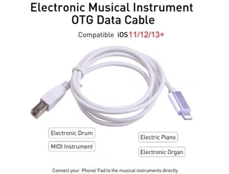 Adaptador Carga Ios Teclado Midi Usb Otg Tipo B Audio para