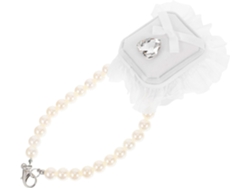 Estuche De Poliéster Blanco Para Guardar Anillos Compromiso Y Boda, Ideal Propuestas Románticas.