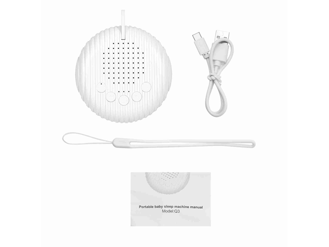 Máquina De Ruído Branco Portátil Para Bebê Com 10 Sons Calmantes E Timer Recarregável