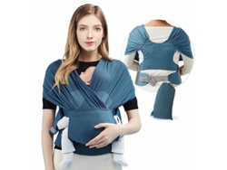 Portabebés de malla tipo X para verano, portabebés cruzados para bebés y niños pequeños (azul) Czhhmart