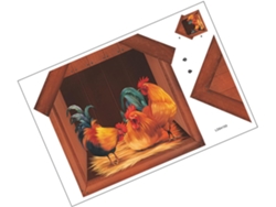 Pegatinas Decorativas Pared Habitaciones Niños Niñas Autoadhesivas Pvc Forma Pollo Única Duradera Ideales
