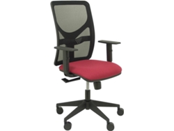 Silla de Escritorio Operativa PIQUERAS Y CRESPO Motilla Bordô y Negro (Brazos ajustables - Malla y Tejido)