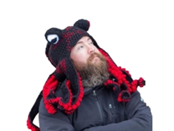 Gorro polar cálido con diseño de pulpo y monstruo marino