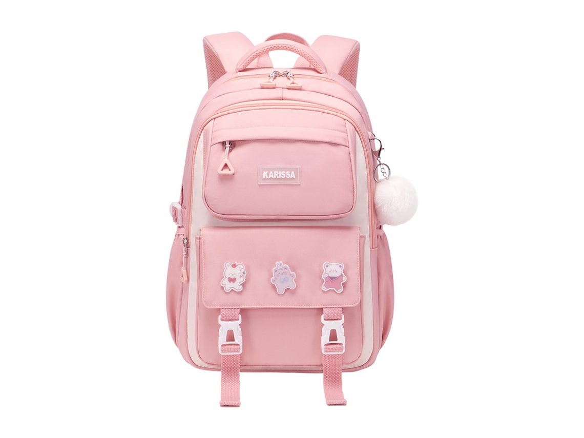 Mochila de estudante de escola primária impermeável macia adolescente mochila infantil rosa GERTIZ