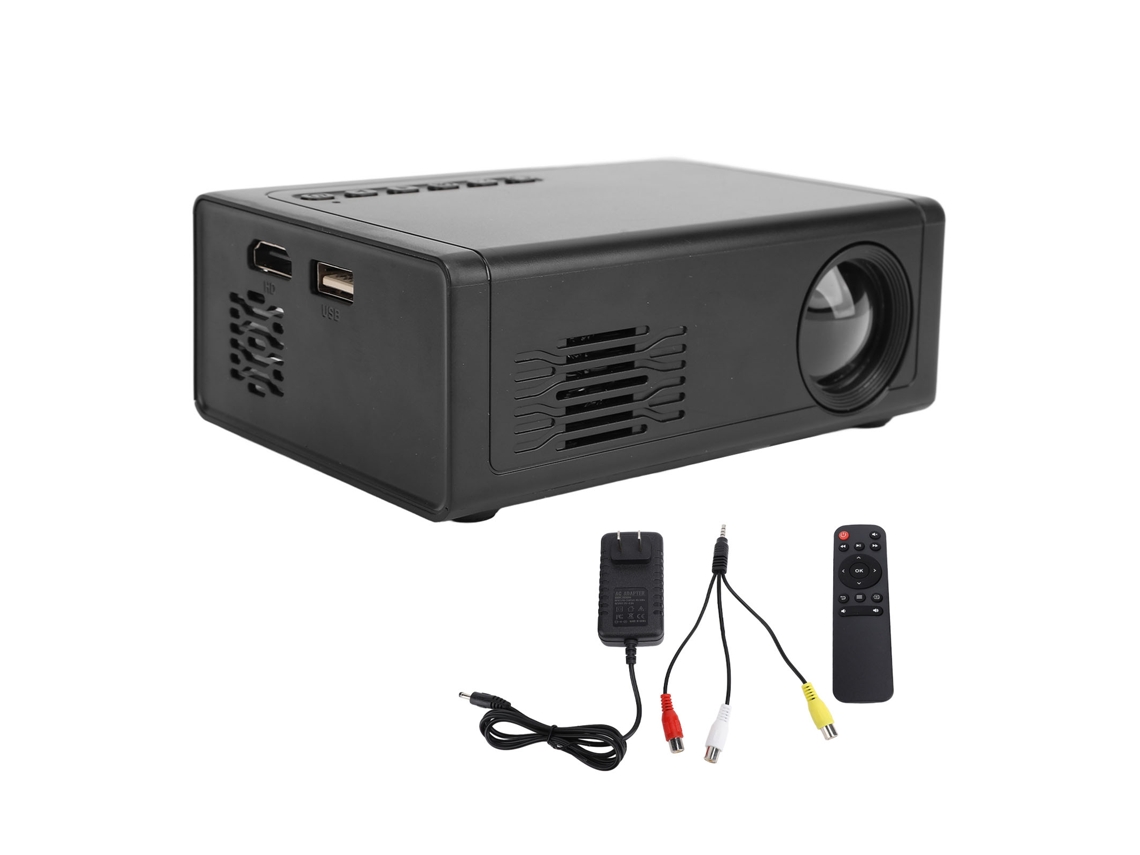 Projetor Portátil 1080p Hd Usb Com Interface Multimídia Hd Controle Remoto Para Smartphone Tablet Laptop Preto Plug Us