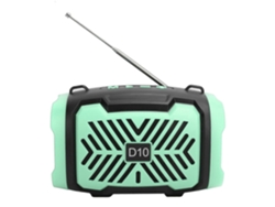 Yunzii Fmgreen D10 - Microaltavoz inalámbrico Bluetooth V5.0 USB con correa de luz