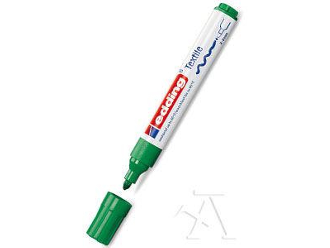 Pack 10 Rotulador Edding 4500 Textil Verde 04 Permanente