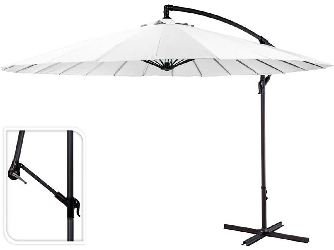 Sombrilla PROGARDEN Blanco Excéntrico (300 cm)