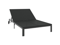 Maison Exclusive - Tumbona Negro 206 X 115 X 75 Cm Ratán Sintético