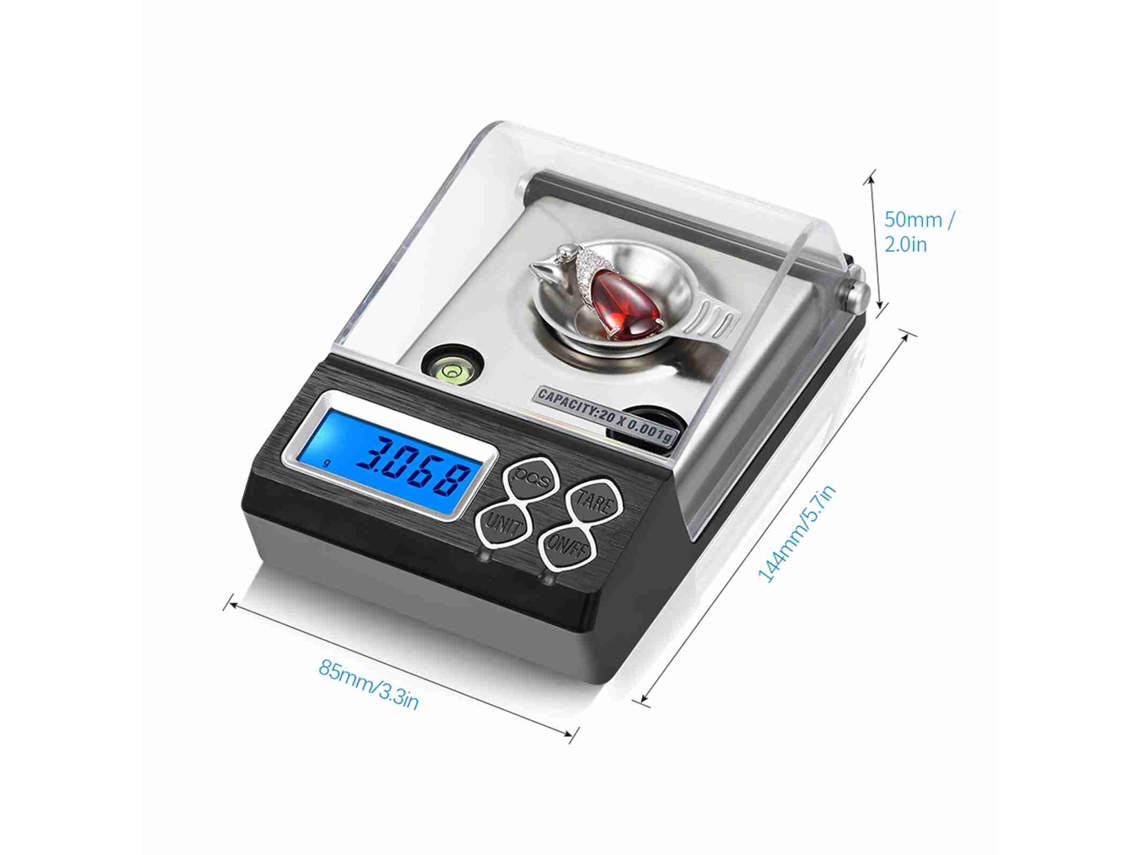 Balanza Digital Profesional, Miligramos, 20 G/0,001 G, Minibalanza Para Oro, Joyería Y Polvo.