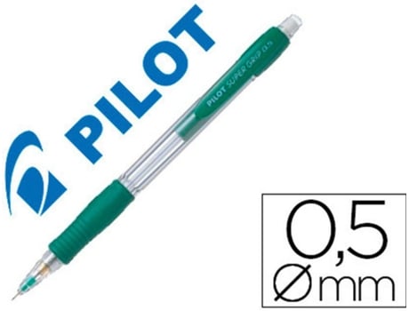Portaminas Pilot Super Grip Verde 0.5mm Pega de Borracha2