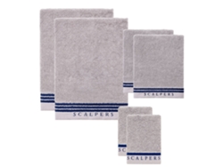 Set 6 Toallas Baño450gsm En Algodón Gris Con Azul Scalpers Home