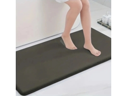 (gris) Alfombra De Baño Grande, 19,7 X 47,2 Pulgadas, Antideslizante Y Absorbente, Fabricada En Fibra De Poliéster.