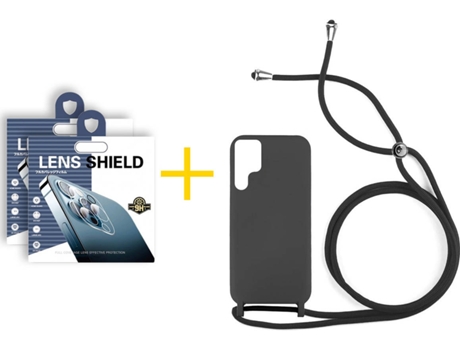 Carcasa + 2 Protectores de Cámara para Samsung Galaxy S22 Ultra 5G SKYHE Negro