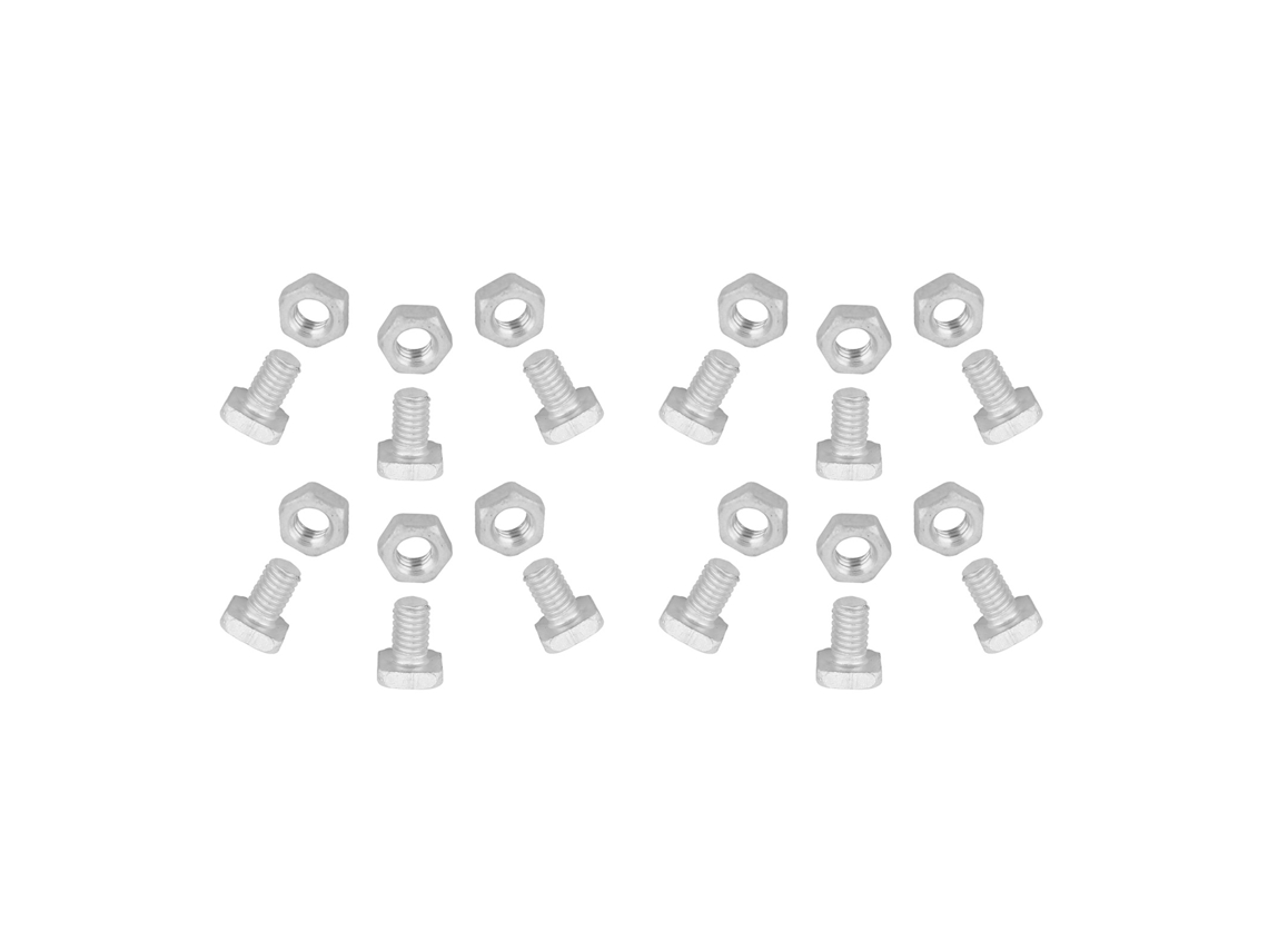 Juego de accesorios de aluminio para invernadero (50 tuercas y 50 tornillos)