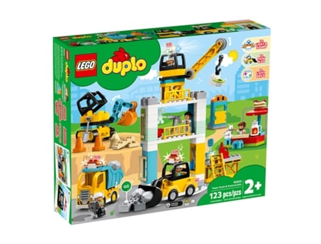LEGO Duplo: Grúa Torre Y De Construcción (Edad Mínima: ‍2 - 123 Piezas)