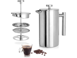 Cafetera de émbolo de acero inoxidable con filtro de presión aislado (800 ml) Spqment