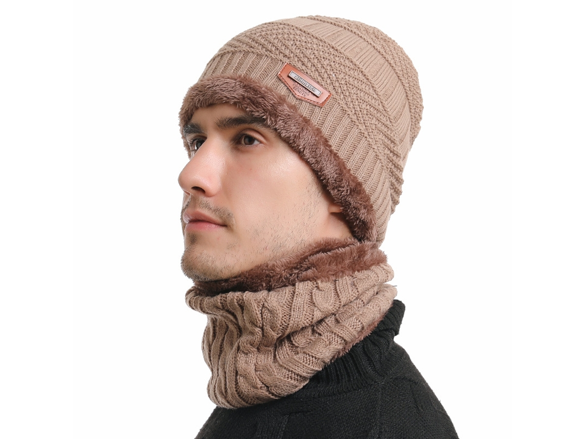Yncm-gorro De Lana Coreano Invierno Abrigo Caliente Caqui Unisex