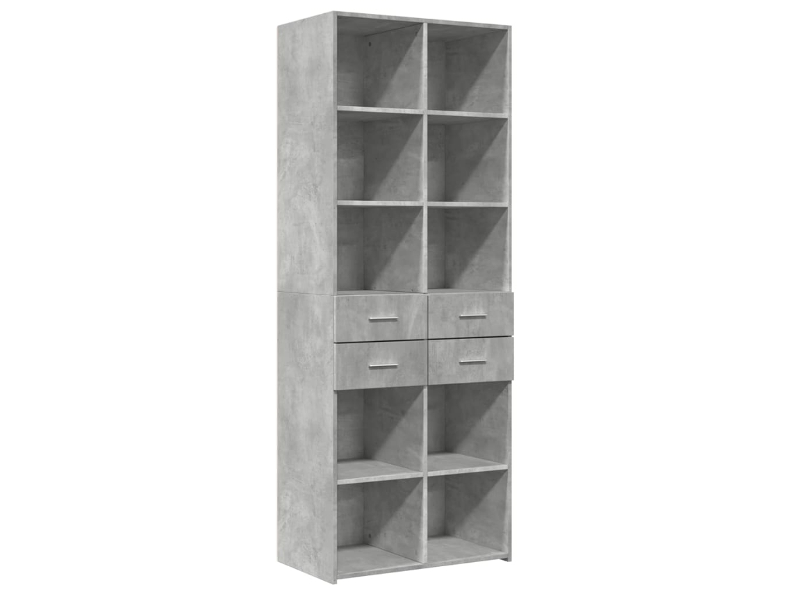 Mueble alto en derivados de madera gris cemento MAISON EXCLUSIVE 70x42,5x185 cm