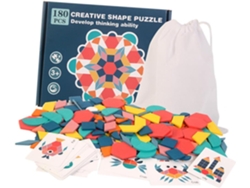 Rompecabezas de madera educativo Montessori para niños y niñas - Formas geométricas creativas para el aprendizaje - CHABERLU