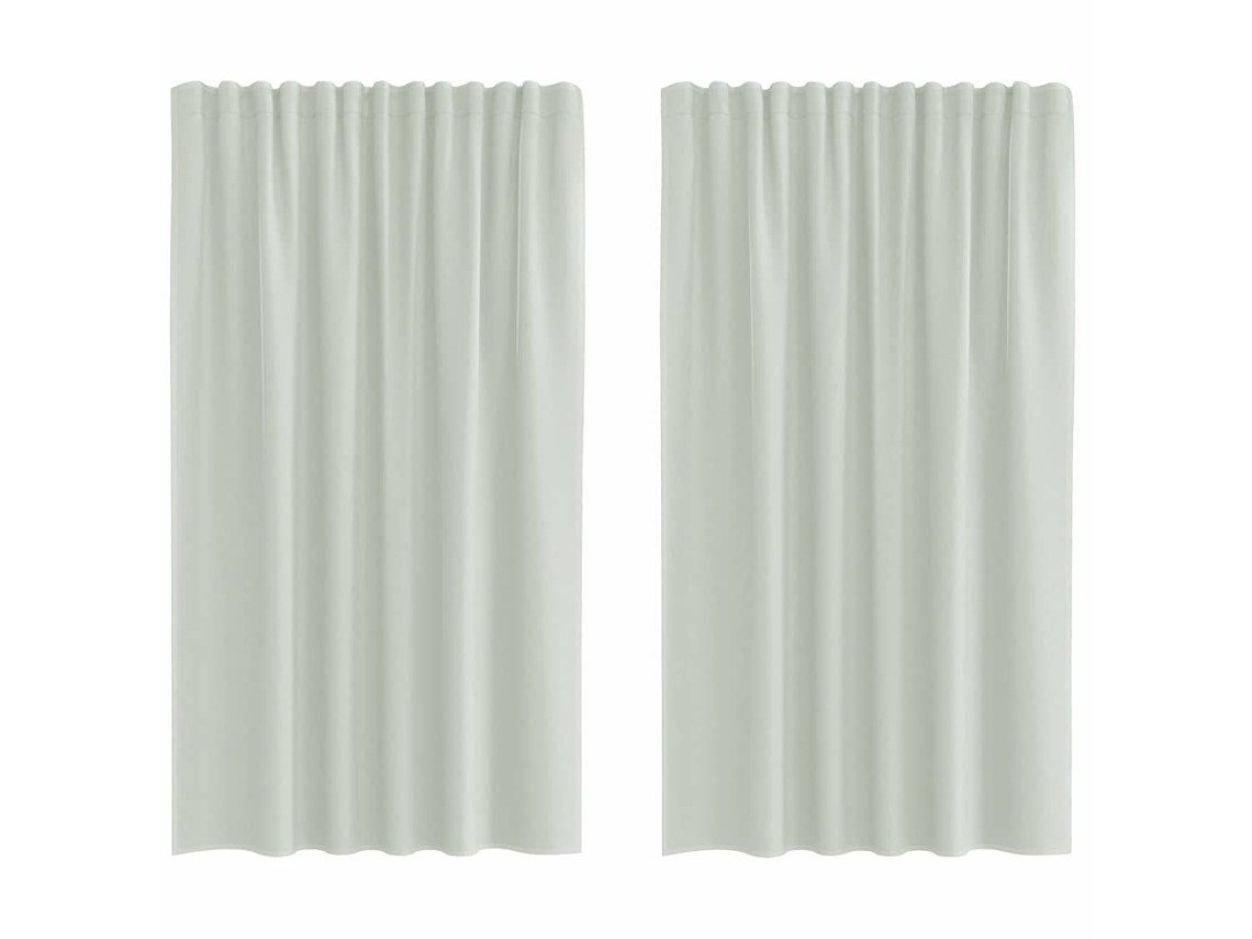 Maison Exclusive - Cortinas De Voile Con Ojales Para Barra, 2 Unidades, Gris Claro