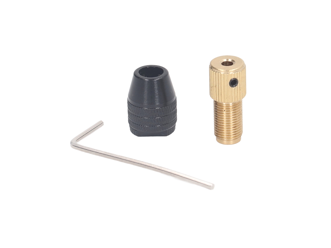 Portabrocas Autoajustable De 3 Mordazas Con Vástago De Extensión Y Llave Allen De 3,17 Mm.