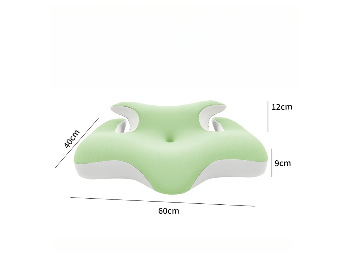 Almohada Para El Cuello Ergonómica De Espuma Viscoelástica Seda Helada Transpirable Y Con Un Sueño Seguro (verde) Cuich