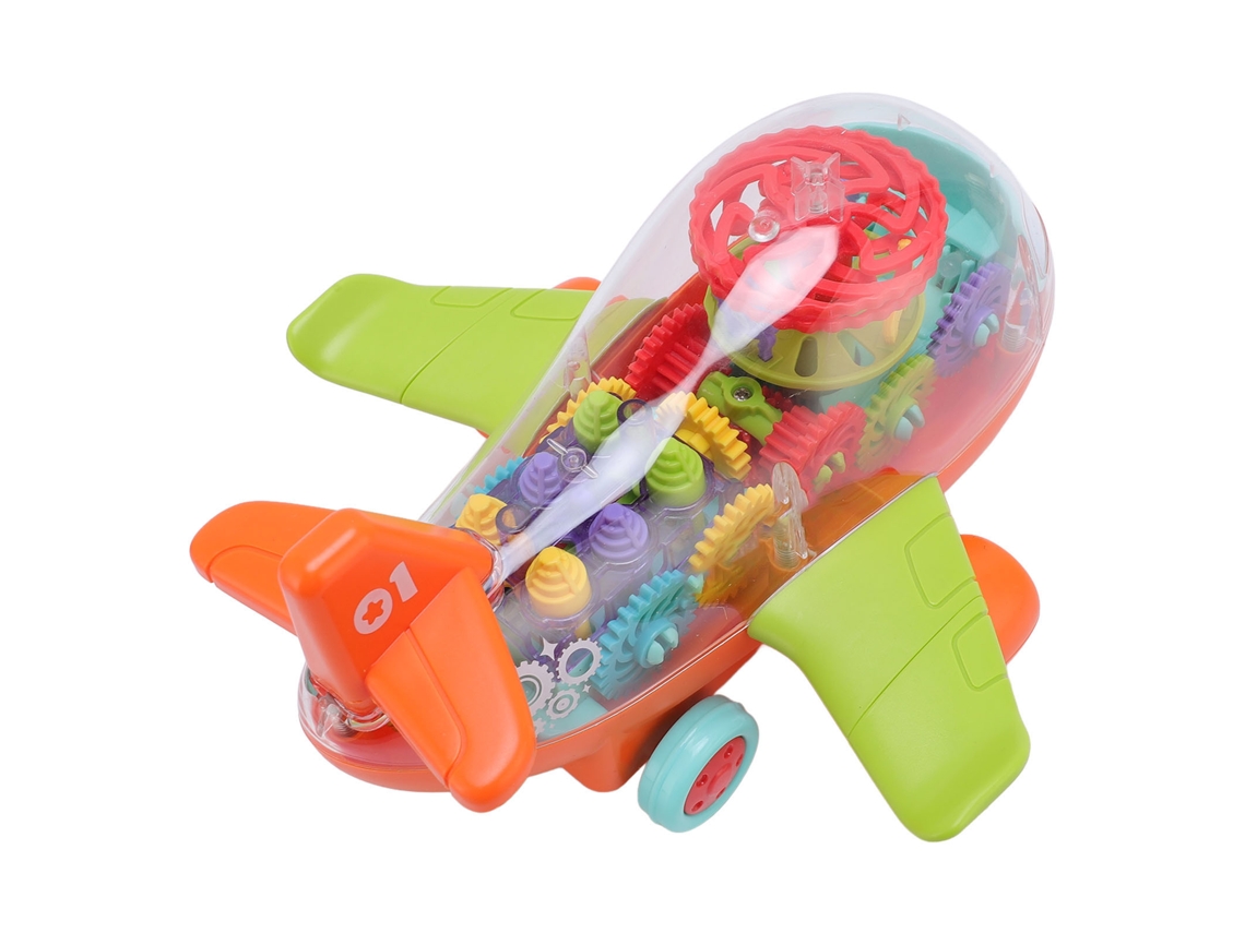 Bj-brinquedo De Avião Elétrico Para Crianças Com Engrenagem Transparente, Música E Luzes, Modelo De Avião Simulador Universal