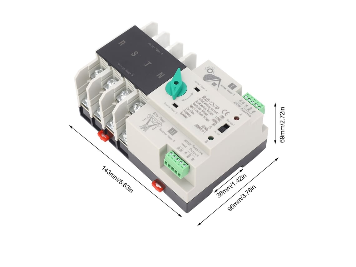 2026dz-interruptor De Transferencia Automática De Doble Potencia 4p 100a 110vac Con Cambio En Milisegundos