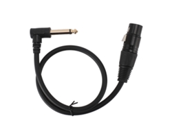 Cable Mono Xlr Hembra A 6,35 Mm Macho, Ángulo De 90 Grados, Pvc, Conexión Balanceada