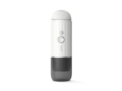 Cafetera eléctrica inalámbrica para café expreso, para café molido y cápsulas, recargable, portátil, Sfushos (blanca)