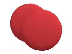 Cojines para asiento, 2 unidades, color rojo, Ø60 x 21 cm, tela HARLANV1