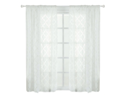 Cortina De Poliéster Duradera Para Ventana, Bloqueo Total De Luz, Blanco, Para Dormitorio Y Sala De Estar