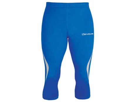 Pantalones Ajustados para Hombre GIVOVA Leggings Curtas Running Azul para Corrida (M)