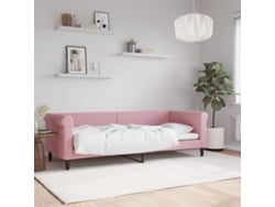 Sofá Cama Sin Colchón Terciopelo Rosa 80x200 Cm