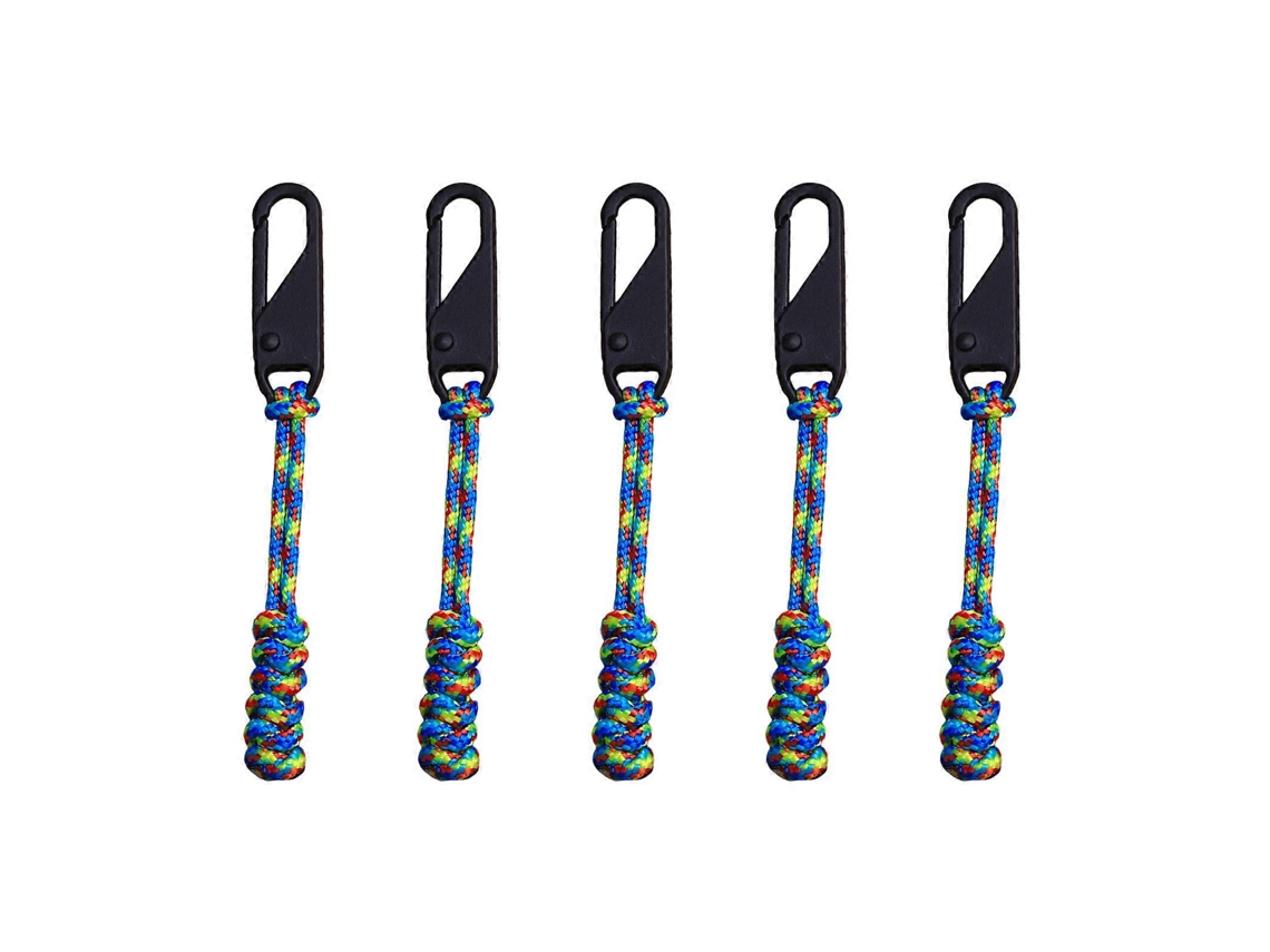 Juego de 5 cremalleras extraíbles de colores con deslizadores, ideales para bolsos y mochilas para uso en exteriores, modelo K4.