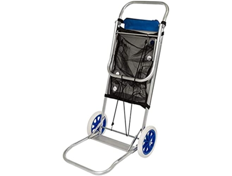 Carro con Estructura de Aluminio y Ruedas Plegable Convertible en Mesa Azul TIENDA EURASIA