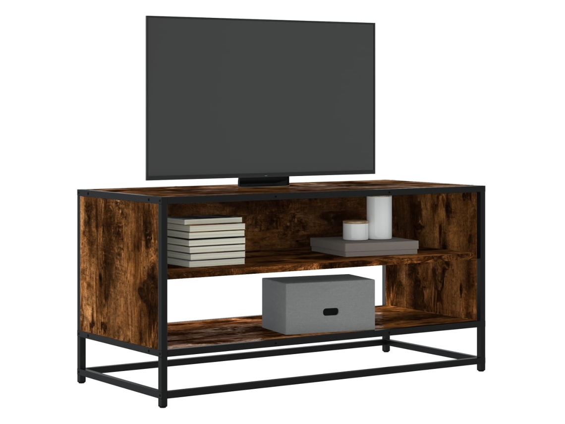 Mueble de TV | Mueble de TV | Mueble de TV 91x40x46 cm Derivados de Madera/Metal Roble Ahumado