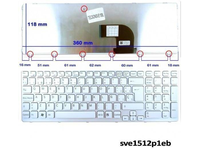 Teclado para Portátil Sony Vaio 149028961Es 149152211Es 149169211Es