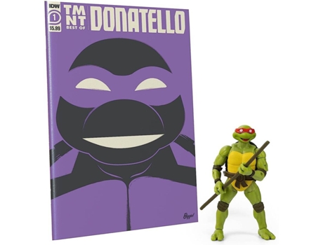 Figura de acción de Teenage Mutant Ninja Turtles y cómic exclusivo de Donatello THE LOYAL SUBJECTS