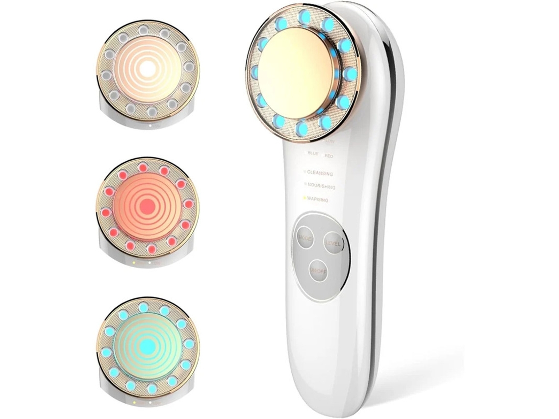 Dispositivo facial de microcorriente, herramienta antienvejecimiento para contorno facial, masajeador de cuello y lifting facial 7 en 1, Bestvite