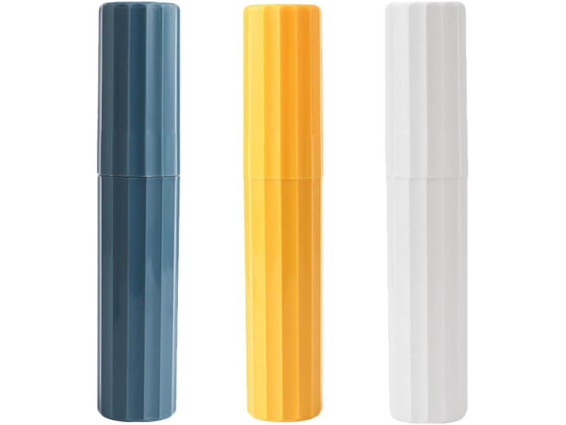 Kit De Escova De Dentes De 3 Peças Com Design E Estrutura Desmontáveis Para Armazenamento E Proteção Durante Viagens