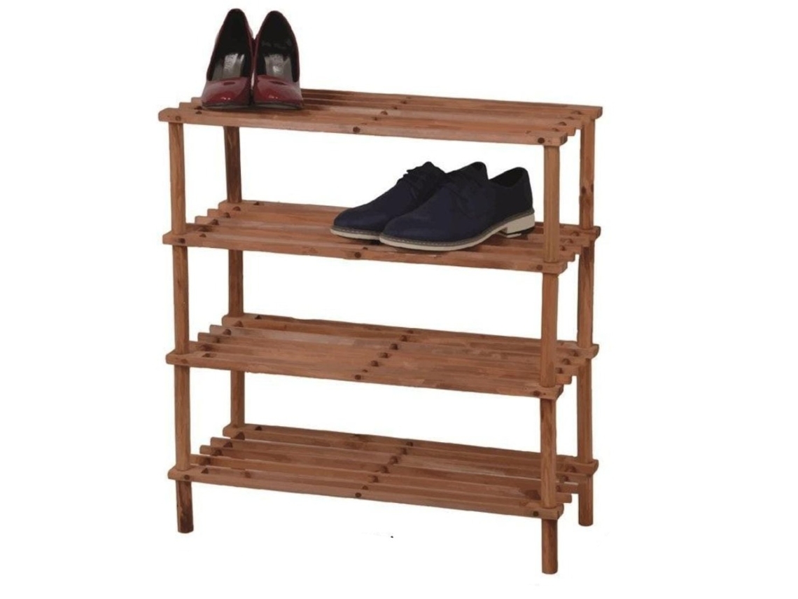 NAKLOE - Zapatero - (4 escalones) - Zapatero organizador de zapatos - Zapateros - Zapatero mueble - Zapatero madera - Zapatero de madera - Organizador zapatos