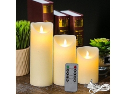 2026-3 Velas Led Recargables Sin Llama Con Control Remoto Y Temporizador Para Decoración Hogar